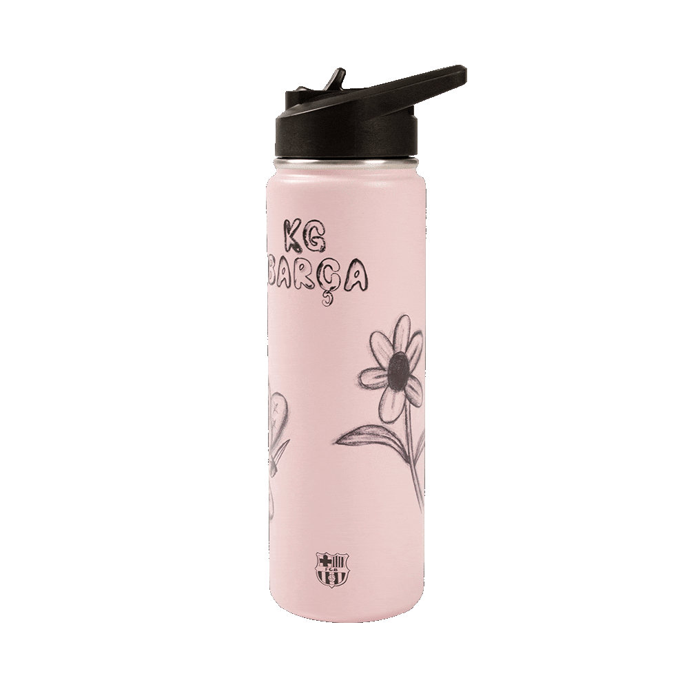 Karol G x FCB Water Bottle GIF
