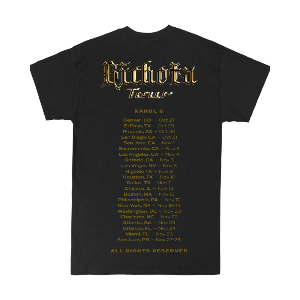 Bichota Tour T-Shirt Back