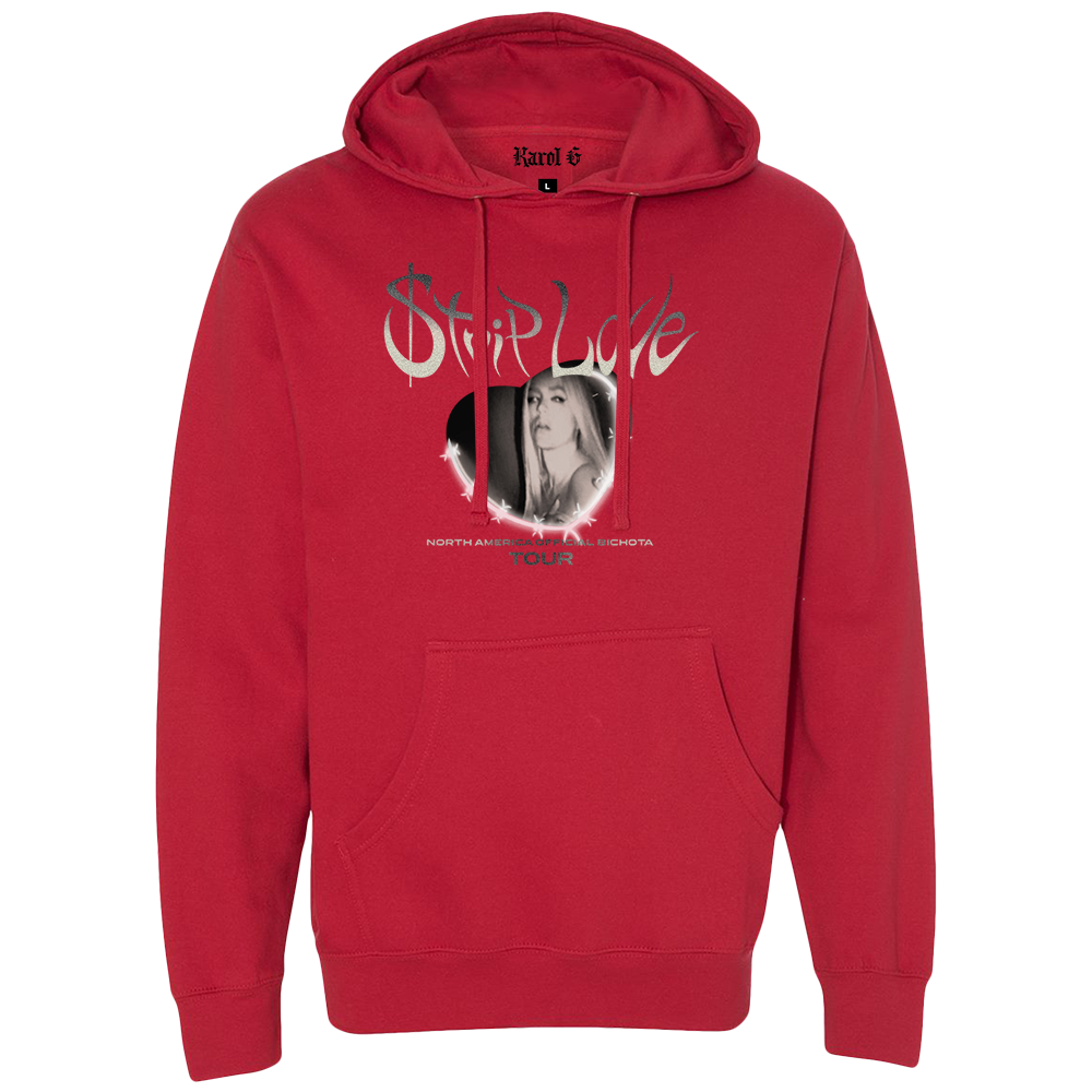 Strip Love Tour Heart Hoodie - Red Front