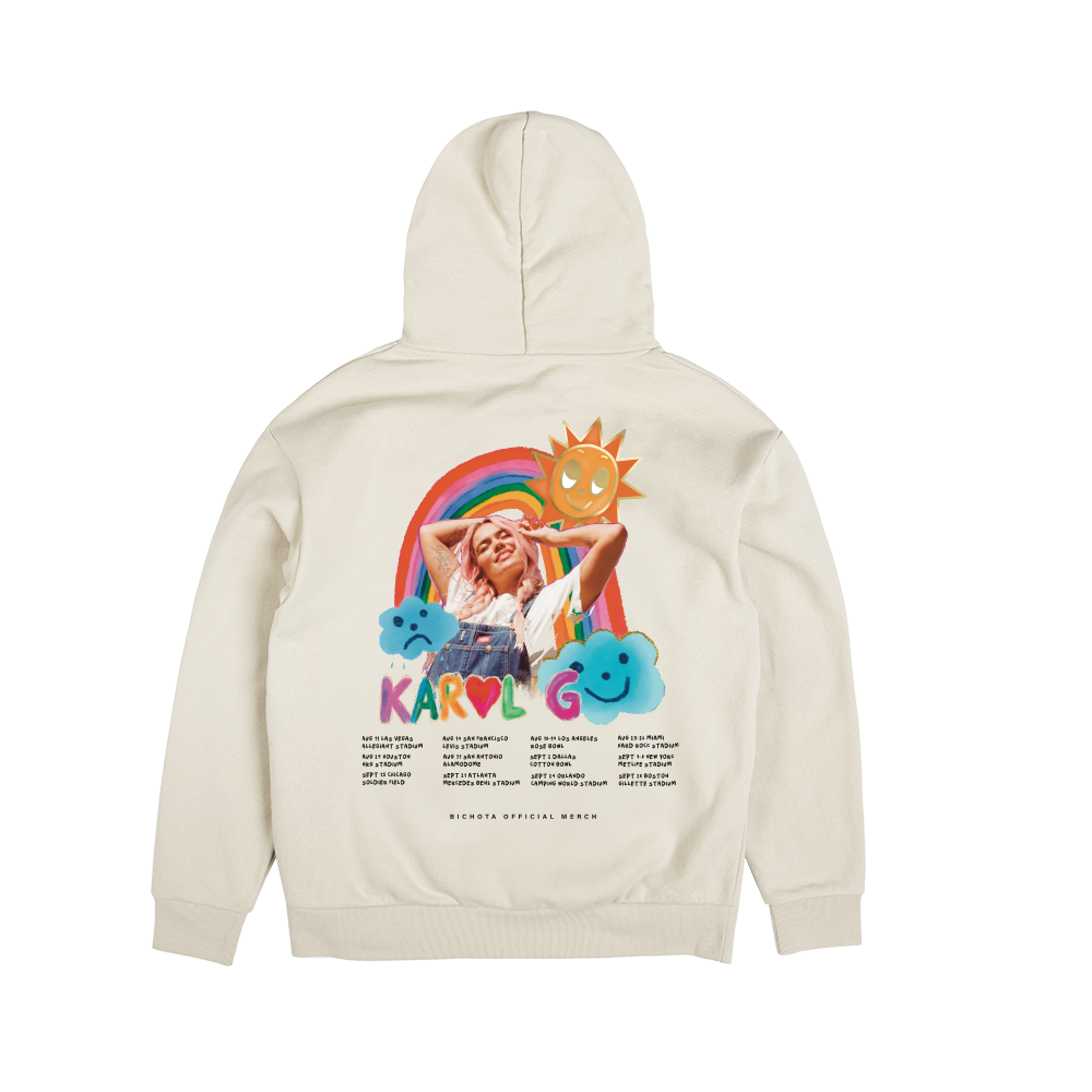 MSB Tour 2023 Rainbow Off-White Hoodie Back