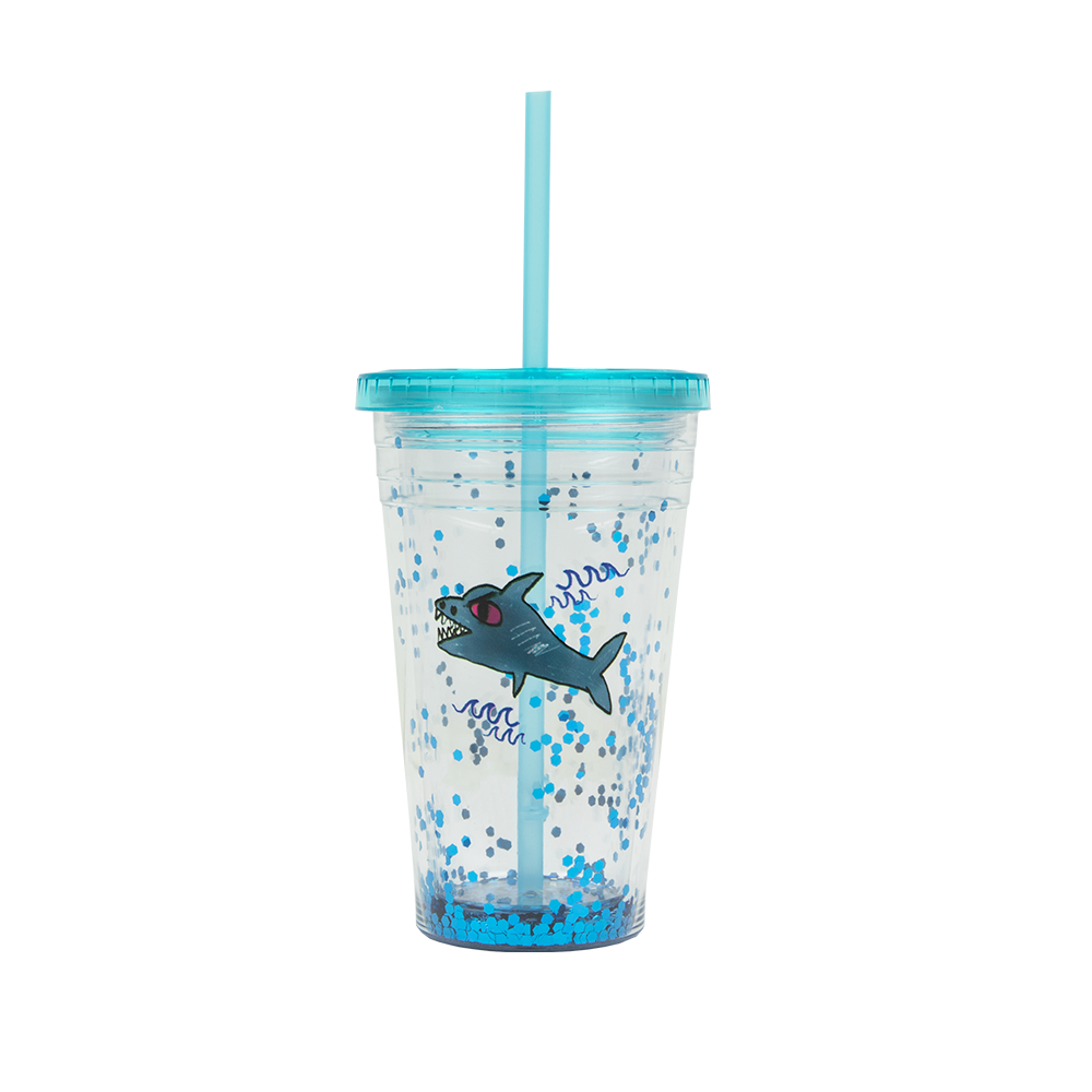 Mañana Será Bonito Shark Tumbler no glitter