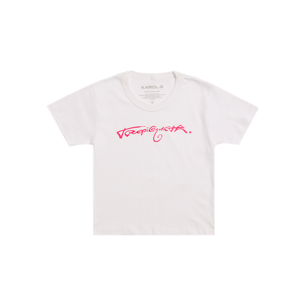 Tropicoqueta White Baby Tee 3 